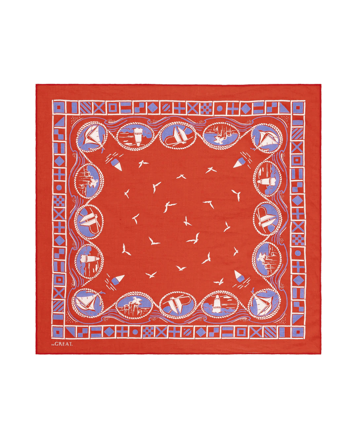 The Great - Sailboat Bandana Red - Kalifornia Jean Bar