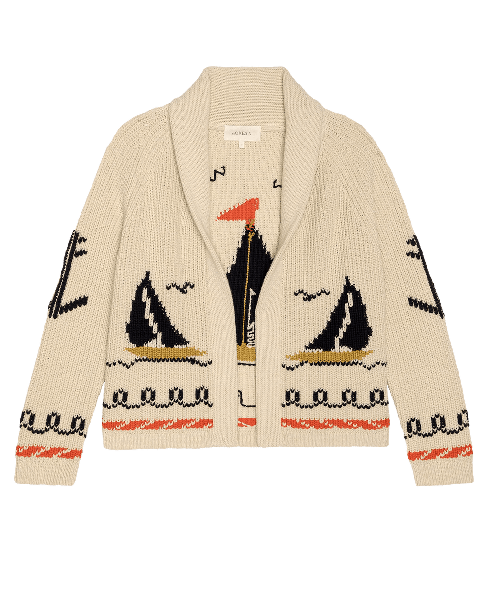 The Great - Sailboat Lodge Cardigan Cream - Kalifornia Jean Bar
