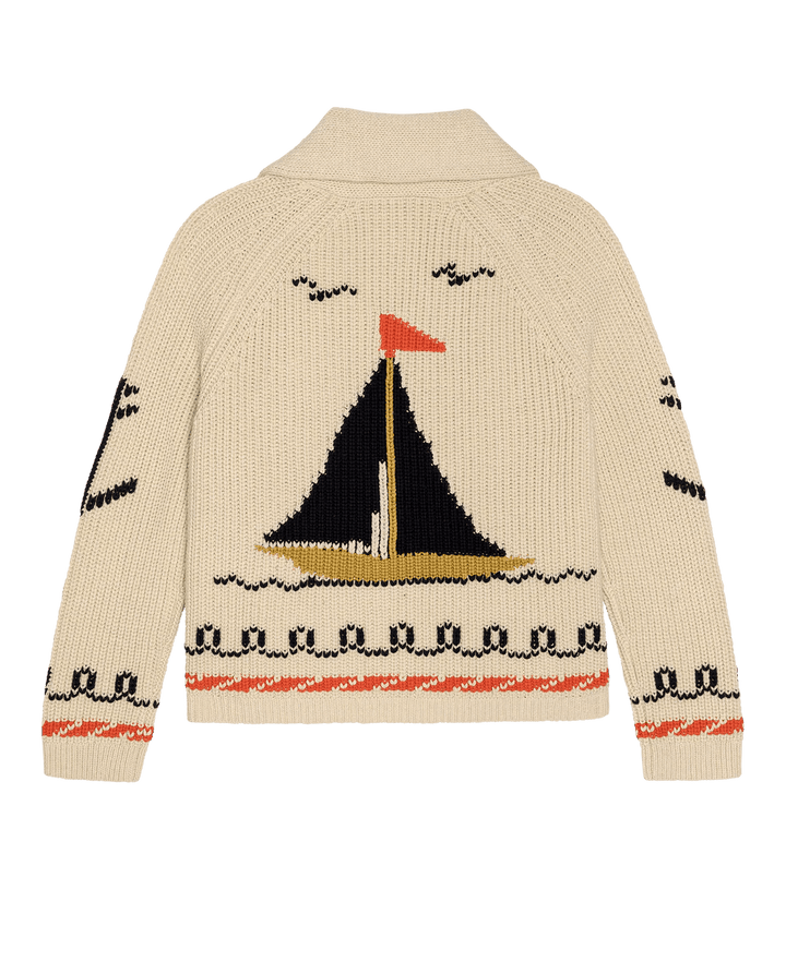 The Great - Sailboat Lodge Cardigan Cream - Kalifornia Jean Bar