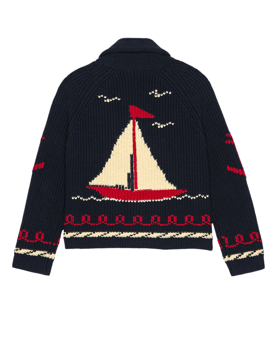 The Great - Sailboat Lodge Cardigan Dark Navy - Kalifornia Jean Bar