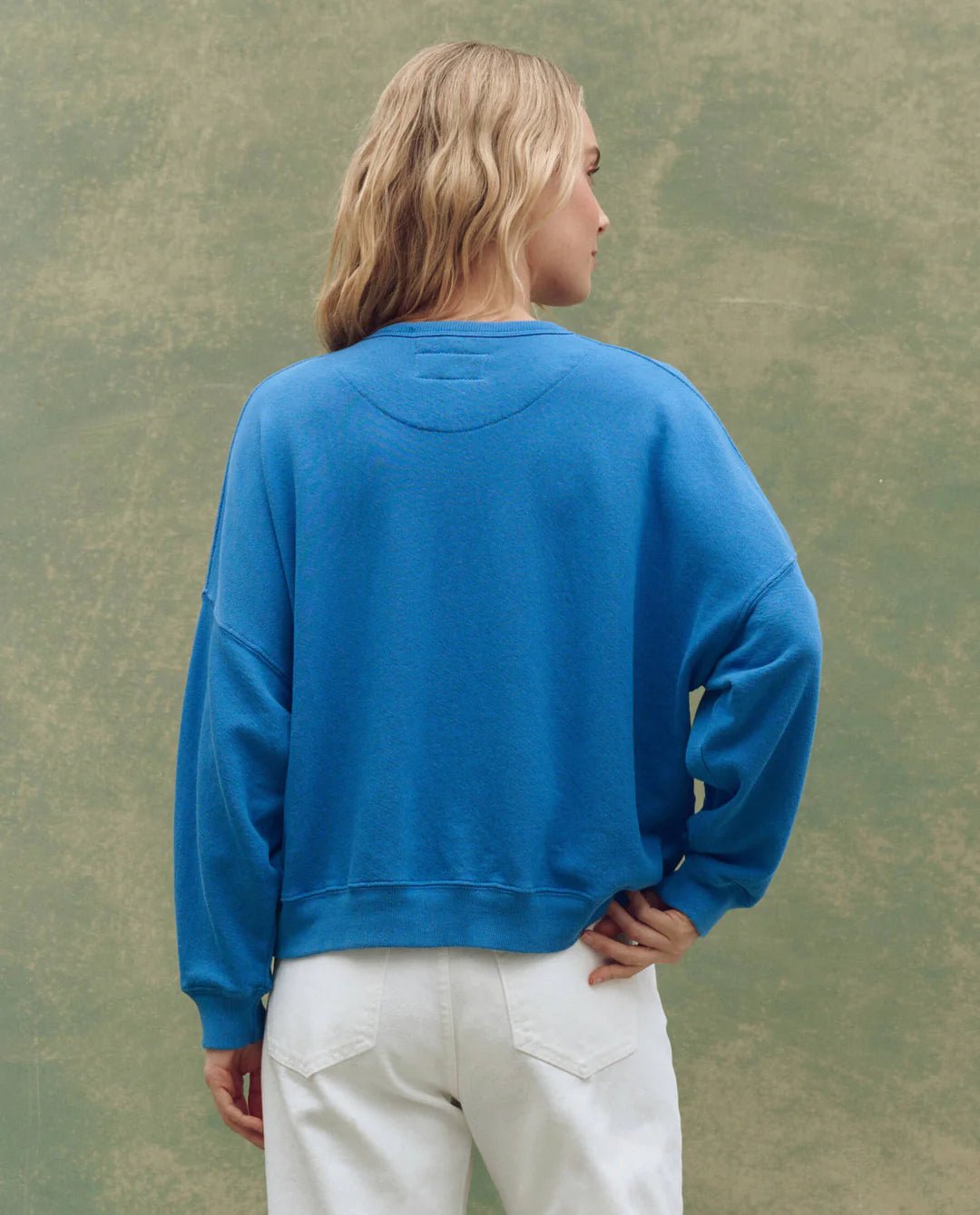 The Great - Smooth Sailin Teammate Sweatshirt in Pool Blue - Kalifornia Jean Bar