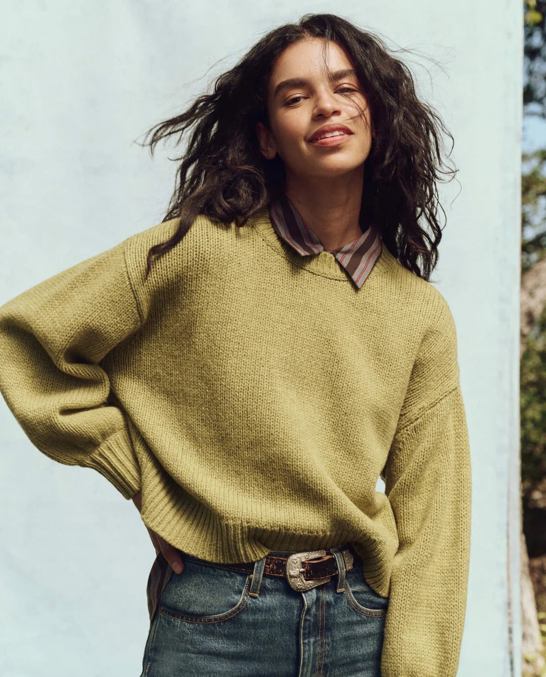 THE GREAT - Sprig Bubble Pullover Wool Sweater - Kalifornia Jean Bar