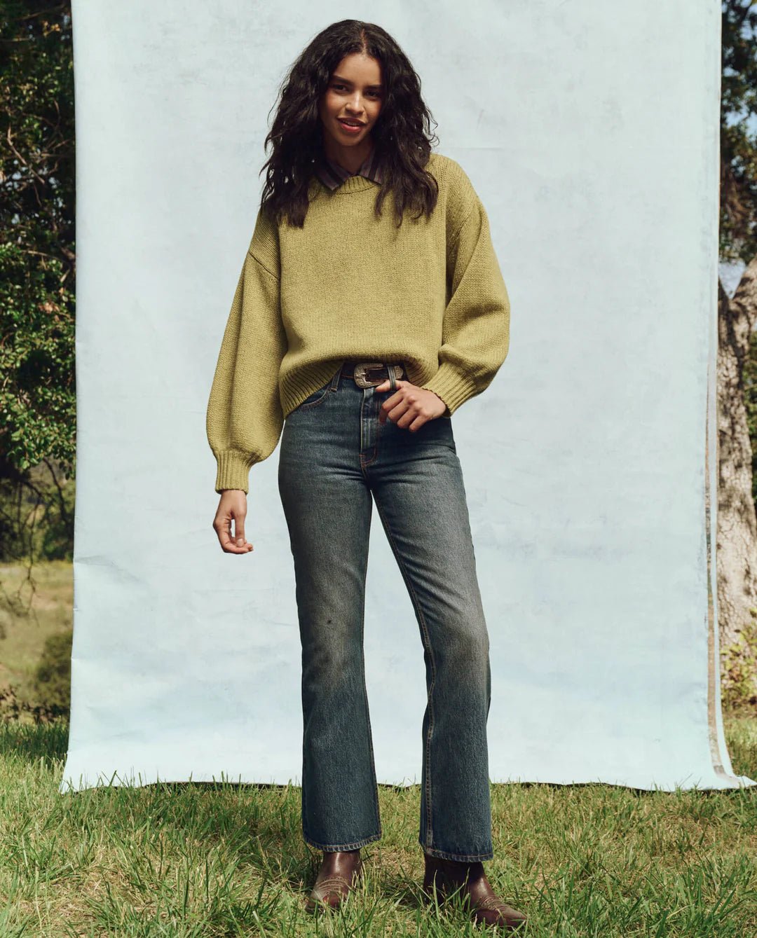 THE GREAT - Sprig Bubble Pullover Wool Sweater - Kalifornia Jean Bar