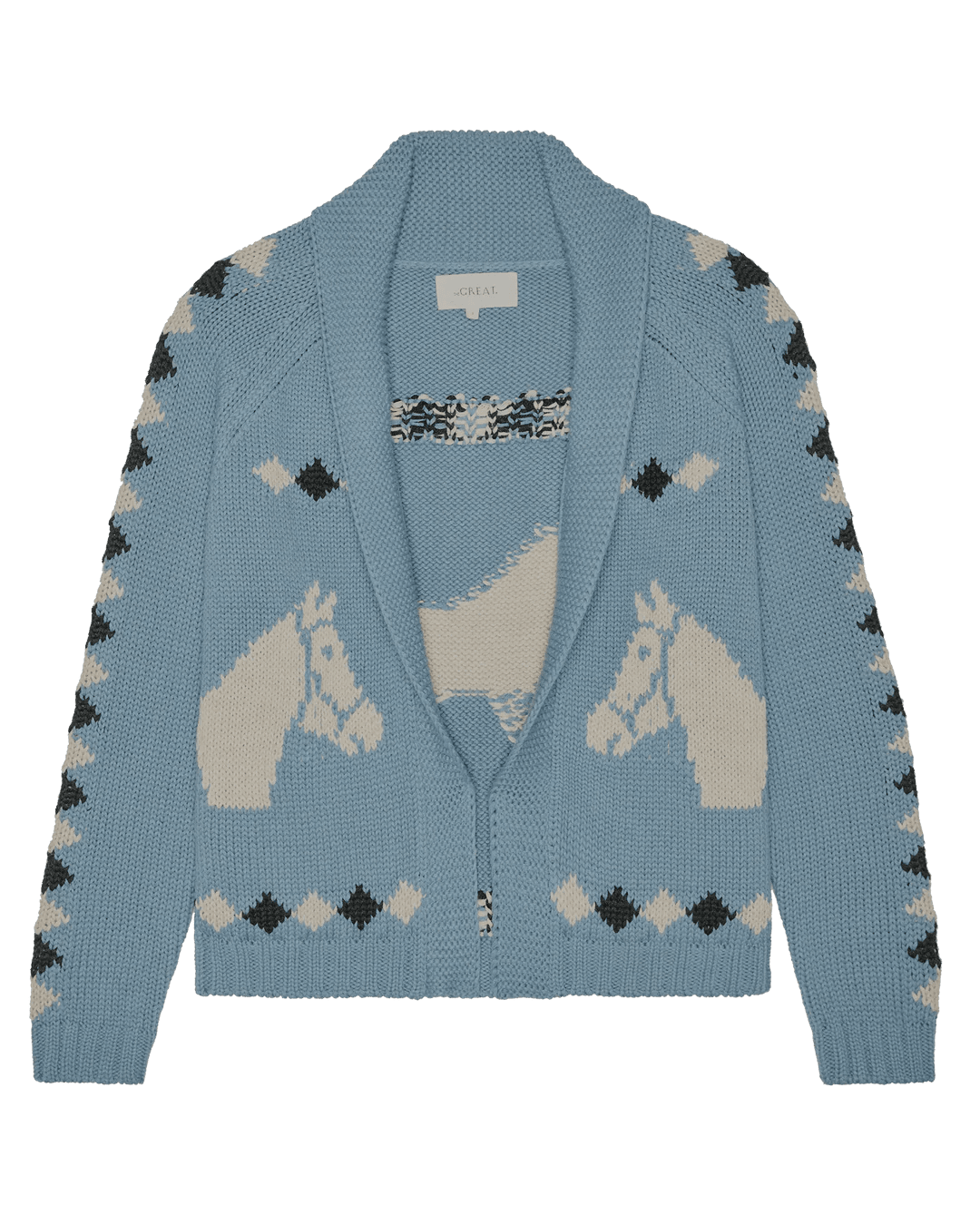 The Great - Stable Lodge Cardigan Blue Bell - Kalifornia Jean Bar