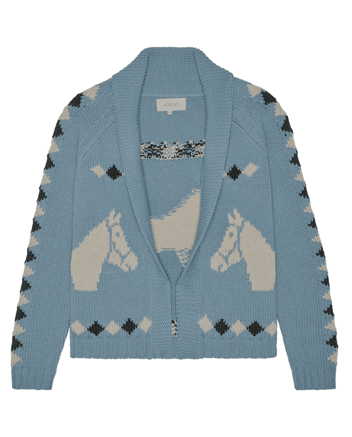 The Great - Stable Lodge Cardigan Blue Bell - Kalifornia Jean Bar