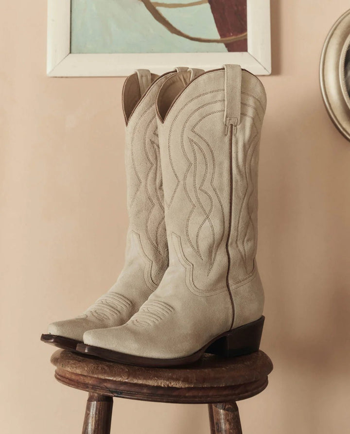 The Great - Stetson Cowboy Boots Suede Pearl - Kalifornia Jean Bar