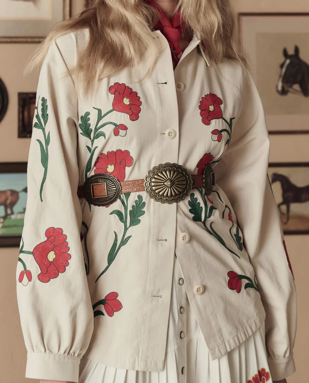 The Great - Stetson Embroidered Western Commodore Jacket - Kalifornia Jean Bar
