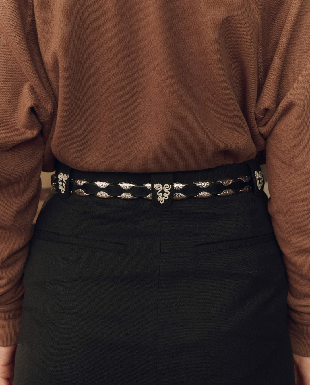 The Great - Stetson Western Hardware Belt Black Silver - Kalifornia Jean Bar