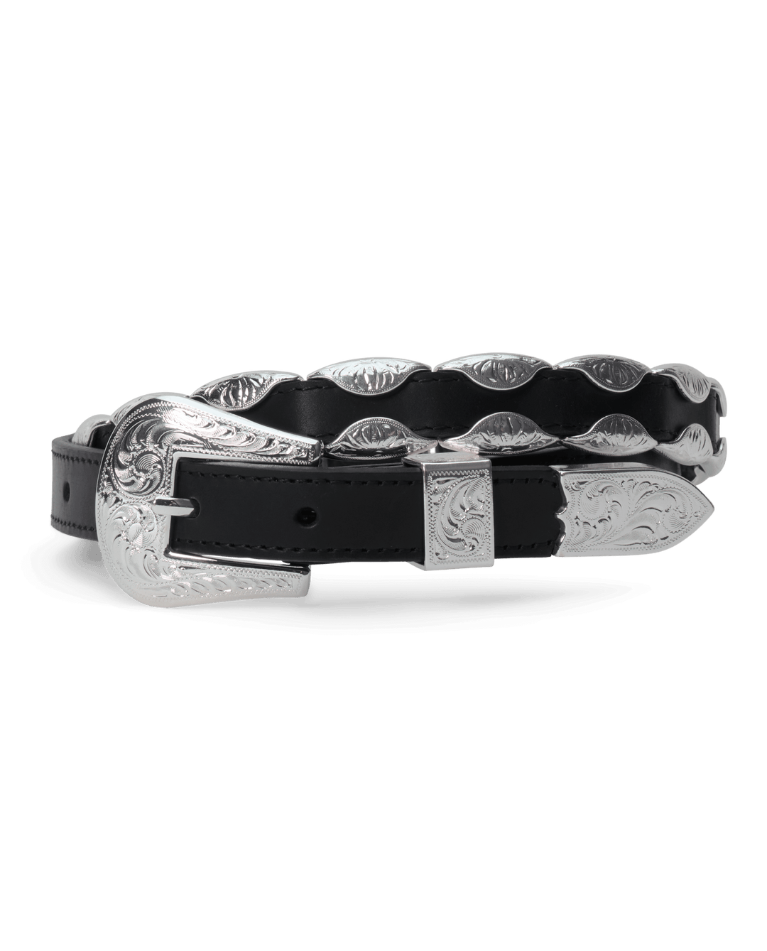 The Great - Stetson Western Hardware Belt Black Silver - Kalifornia Jean Bar
