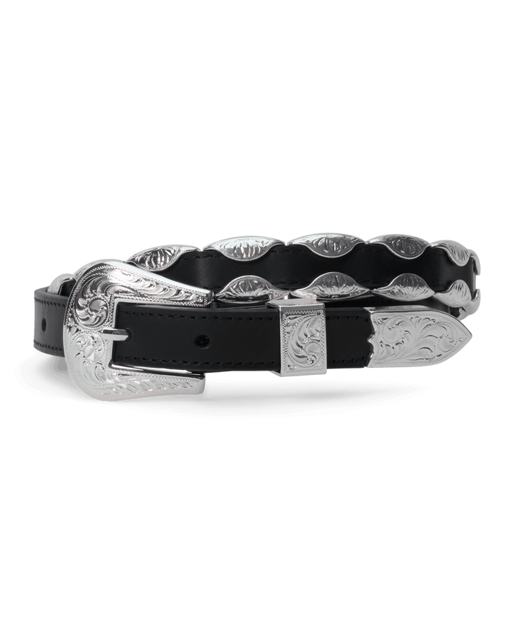 The Great - Stetson Western Hardware Belt Black Silver - Kalifornia Jean Bar