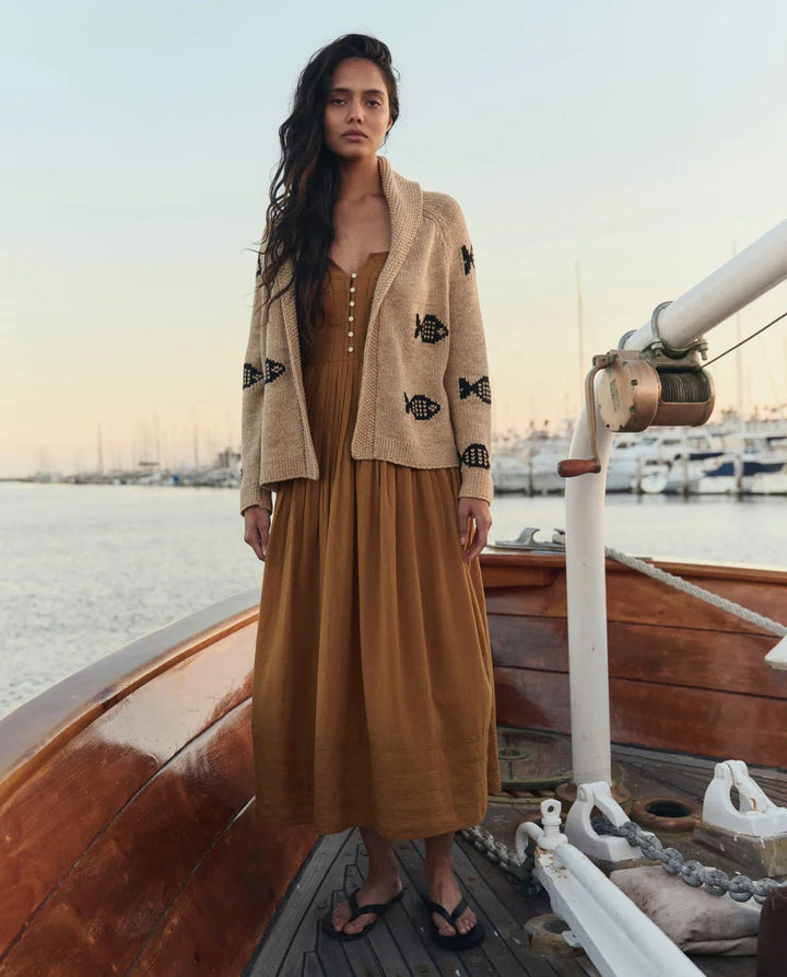 The Great - Swimming Fish Lodge Cardigan - Kalifornia Jean Bar