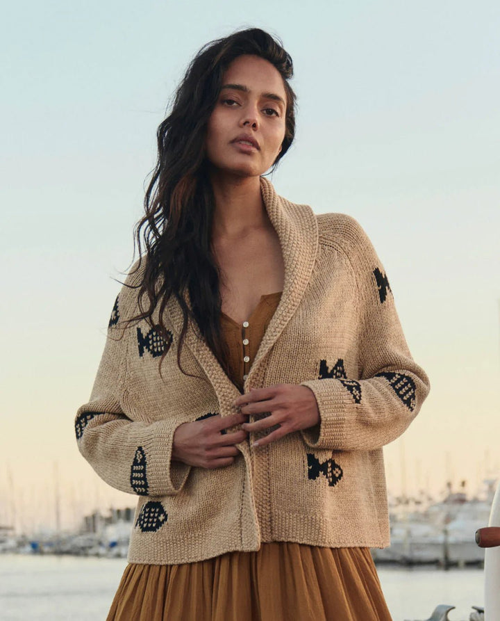 The Great - Swimming Fish Lodge Cardigan - Kalifornia Jean Bar