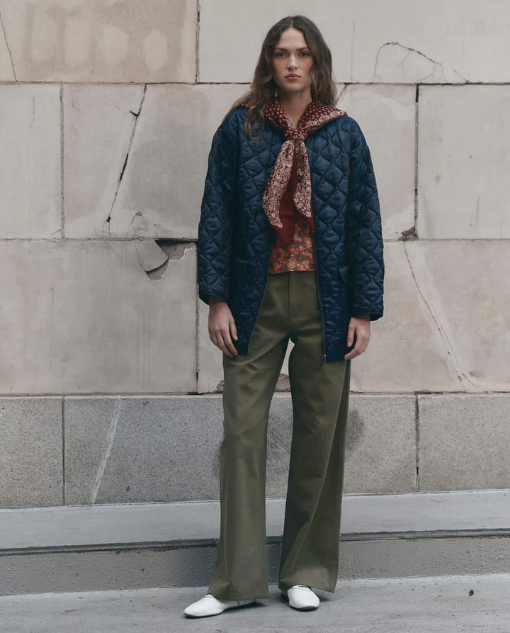The Great - The Firefighter Jacket in Olive with Chocolate - Kalifornia Jean Bar