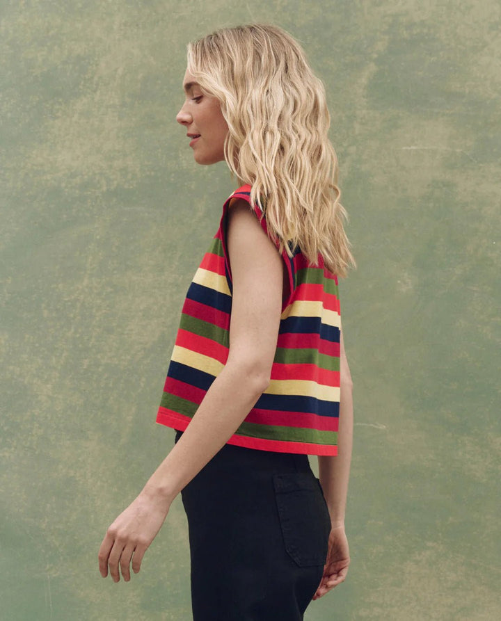 The Great - The Square Tee in Playa Stripe - Kalifornia Jean Bar