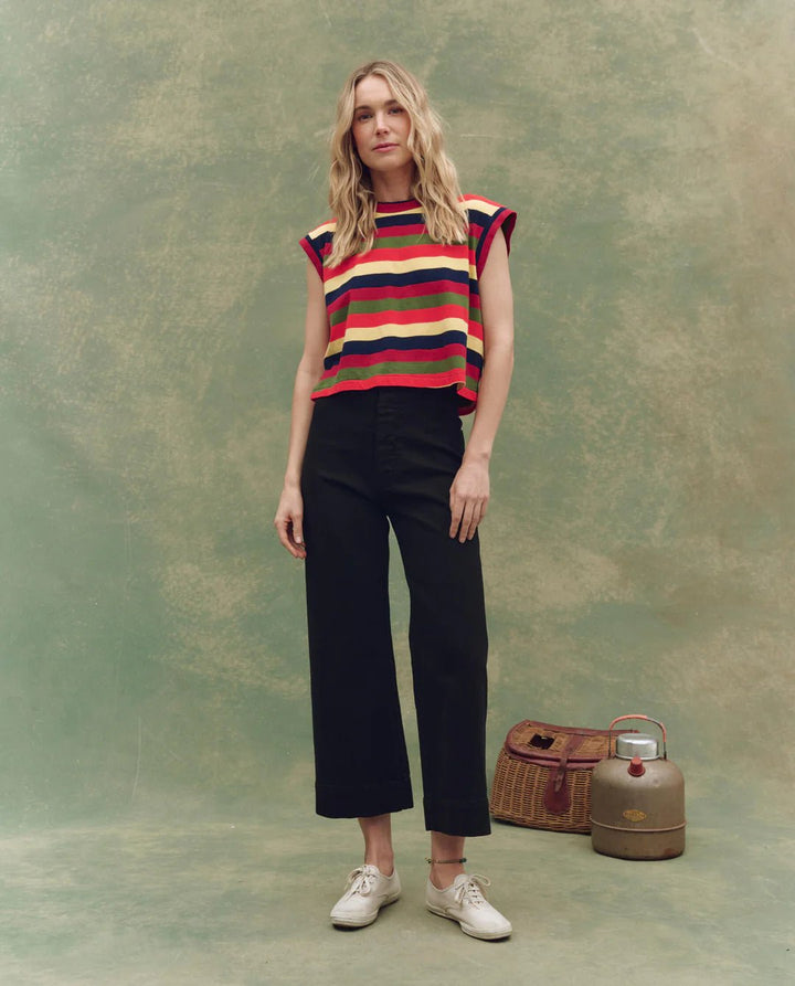 The Great - The Square Tee in Playa Stripe - Kalifornia Jean Bar