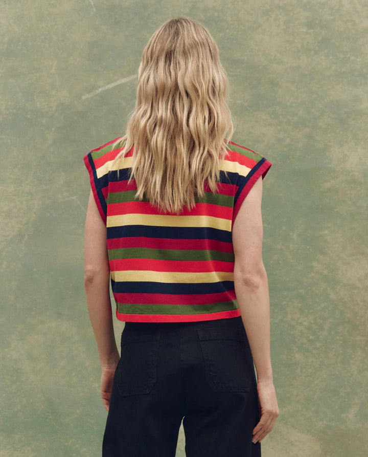 The Great - The Square Tee in Playa Stripe - Kalifornia Jean Bar