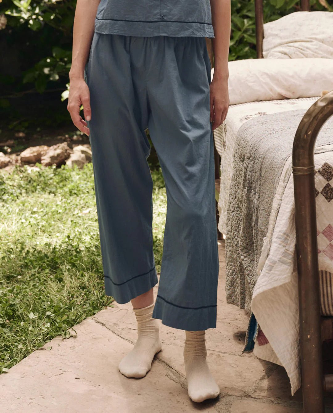 The Great - Western Easy Sleep Pant in Blue Dusk - Kalifornia Jean Bar