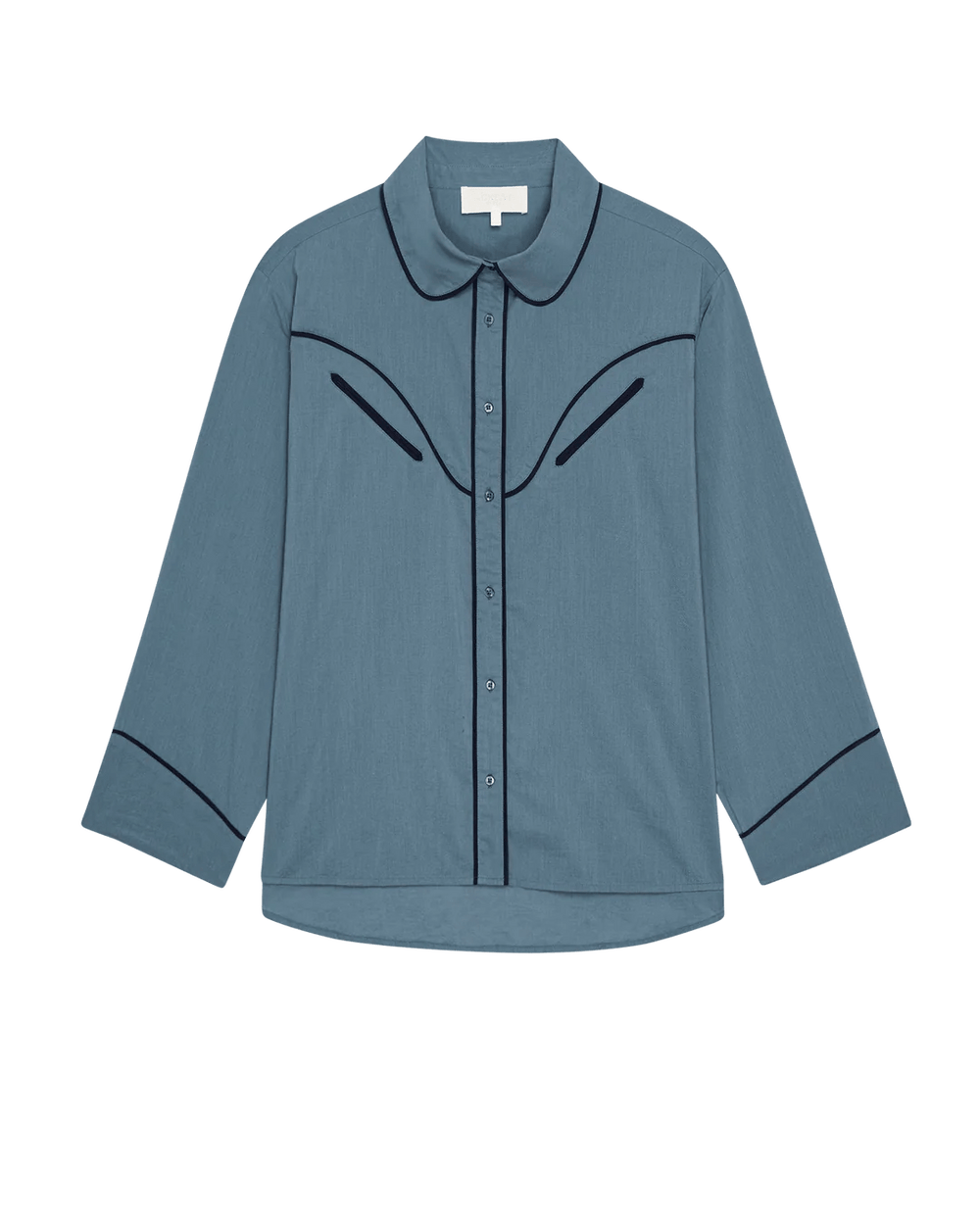 The Great - Western Pajama Shirt in Blue Dusk - Kalifornia Jean Bar