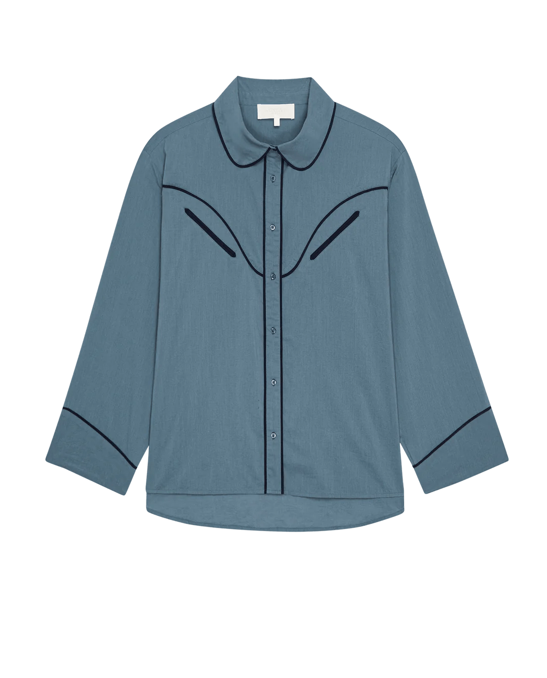 The Great - Western Pajama Shirt in Blue Dusk - Kalifornia Jean Bar