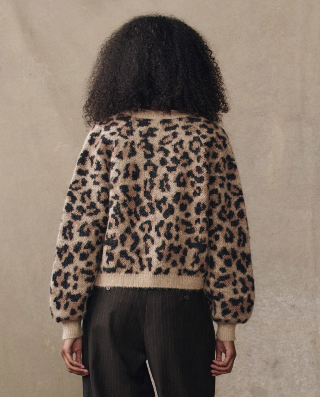 The Great - Windsor Cardigan in Leopard - Kalifornia Jean Bar