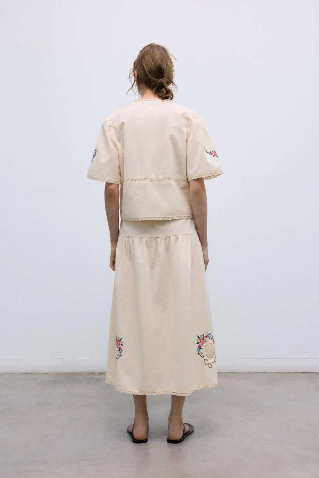 The New Society - Narcise Skirt Ecru - Kalifornia Jean Bar