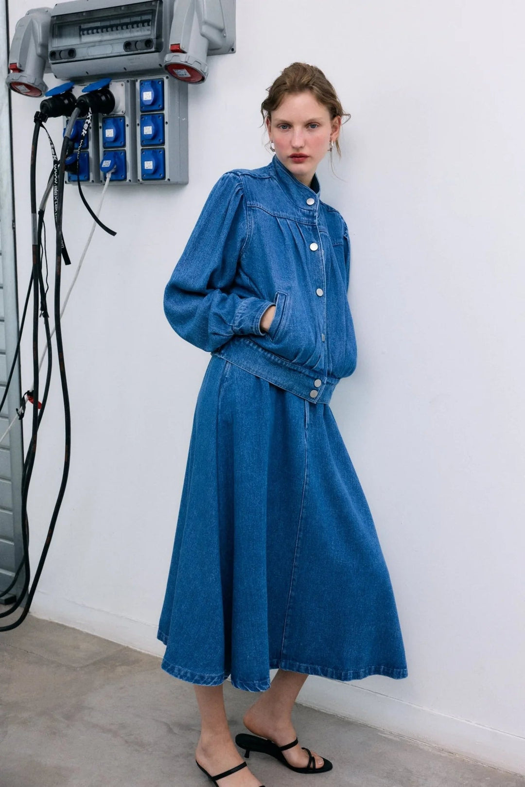 The New Society - Tencel Skirt Denim - Kalifornia Jean Bar