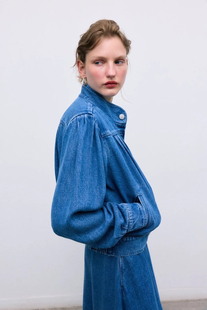 The New Society - Tencel Skirt Denim - Kalifornia Jean Bar