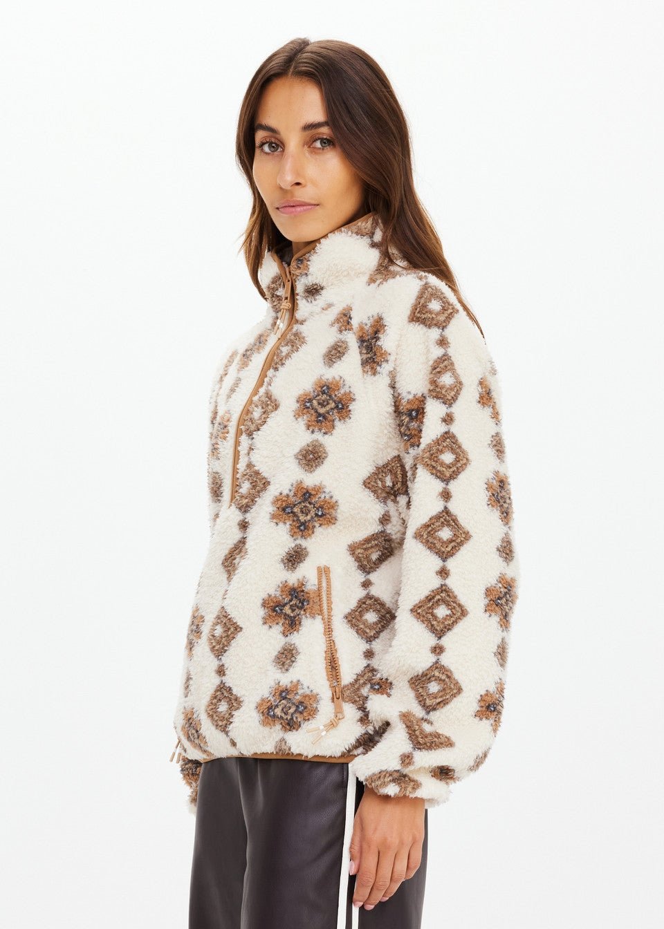 The Upside - Abstract Harlowe Fleece Pullover - Kalifornia Jean Bar