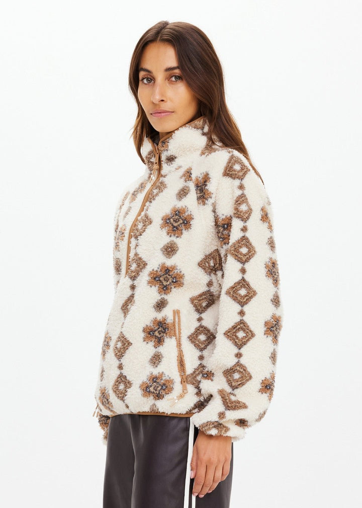 The Upside - Abstract Harlowe Fleece Pullover - Kalifornia Jean Bar