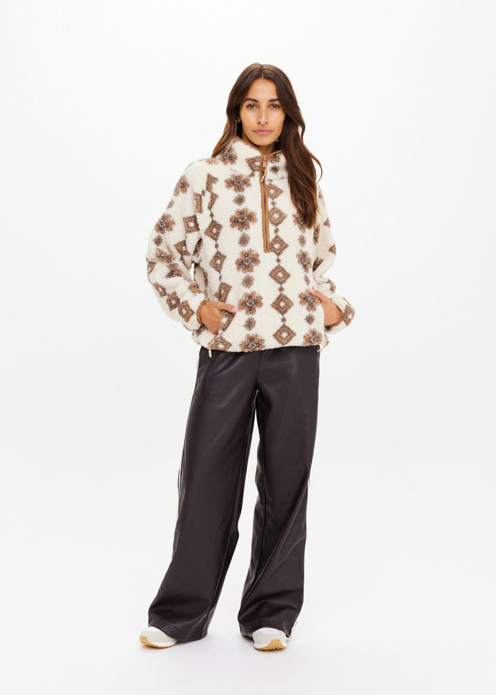 The Upside - Abstract Harlowe Fleece Pullover - Kalifornia Jean Bar