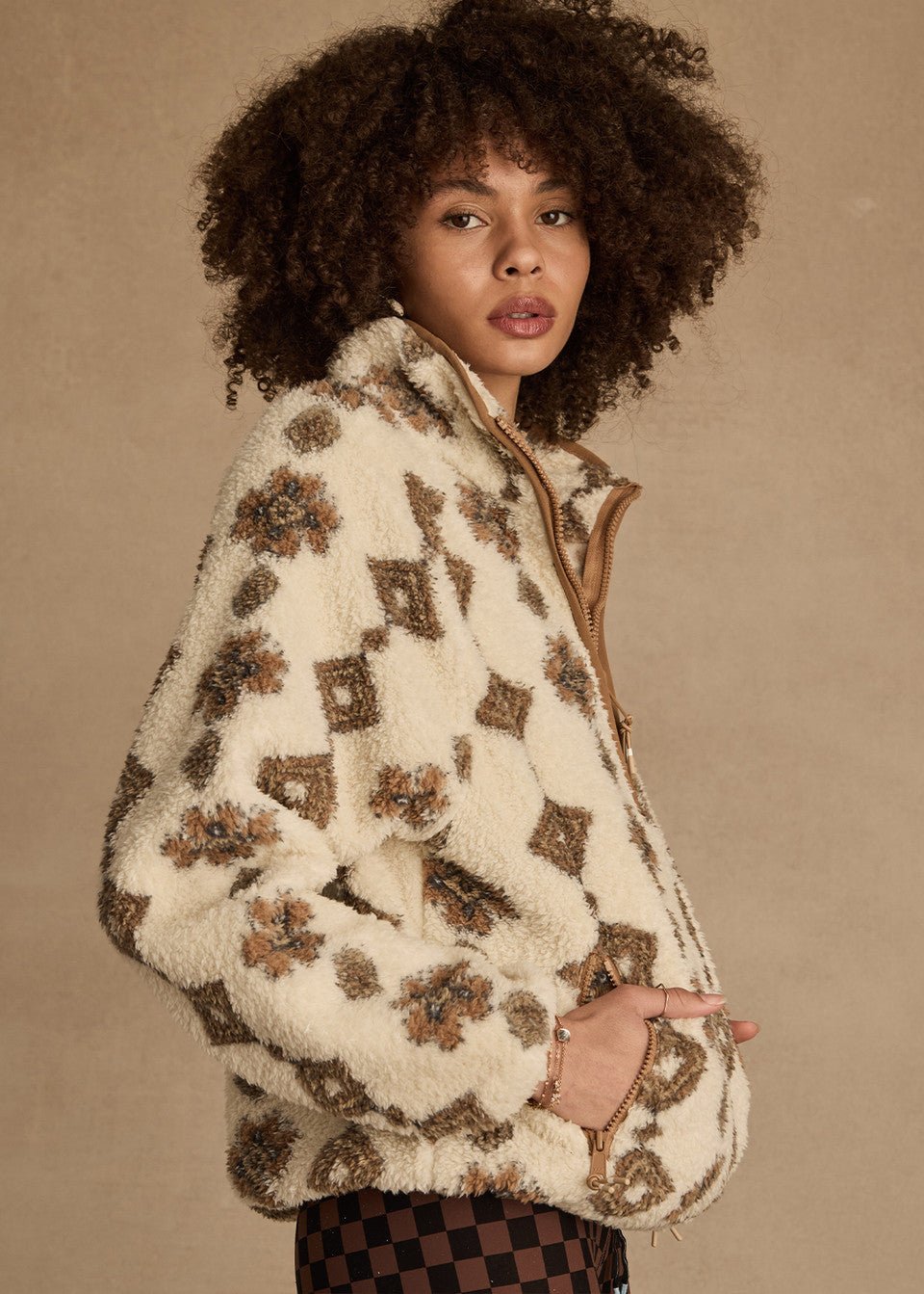 The Upside - Abstract Harlowe Fleece Pullover - Kalifornia Jean Bar