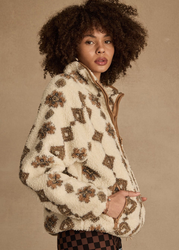 The Upside - Abstract Harlowe Fleece Pullover - Kalifornia Jean Bar