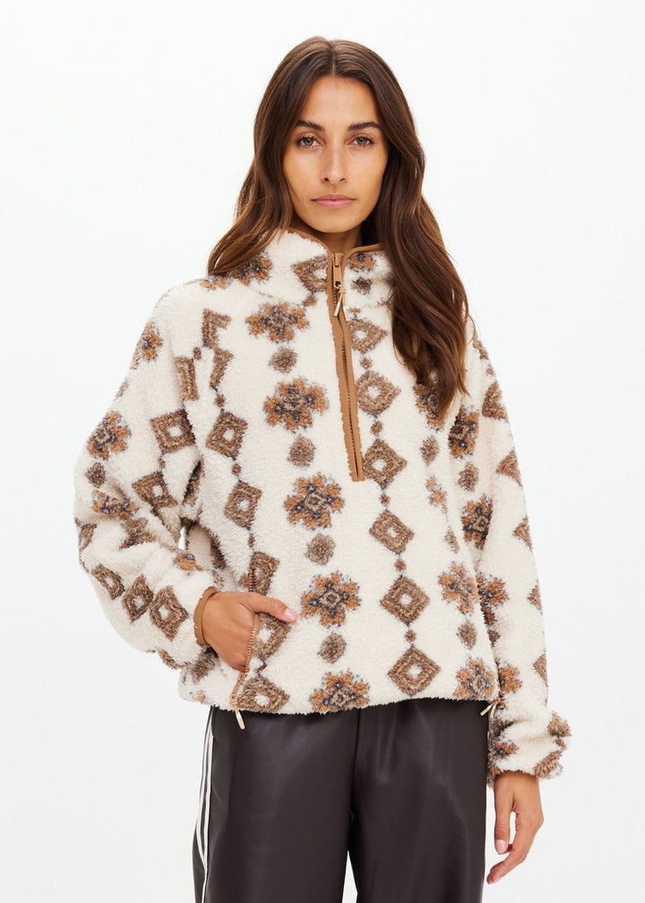 The Upside - Abstract Harlowe Fleece Pullover - Kalifornia Jean Bar