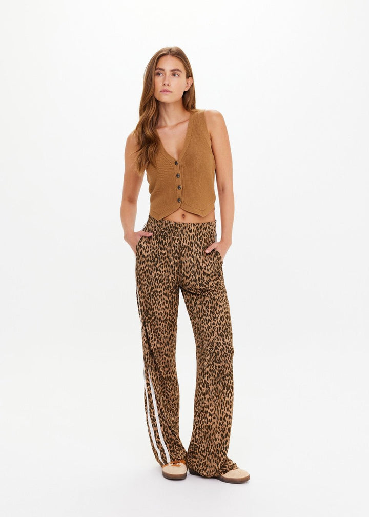 The Upside - Babylon Button Knit Vest in Tan - Kalifornia Jean Bar