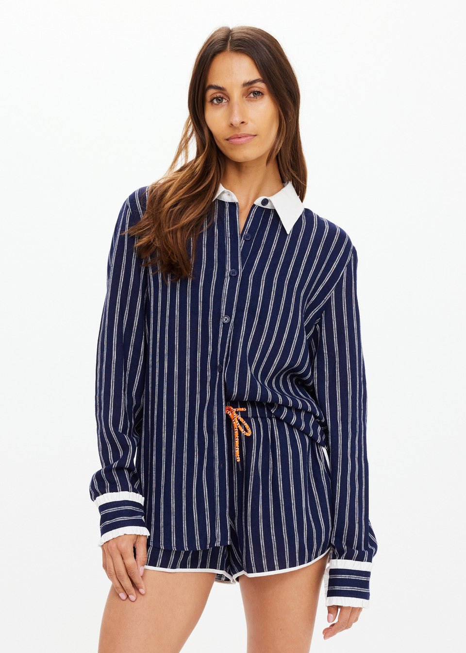 The Upside - Belize Stripe Bobbi Collared Shirt - Kalifornia Jean Bar