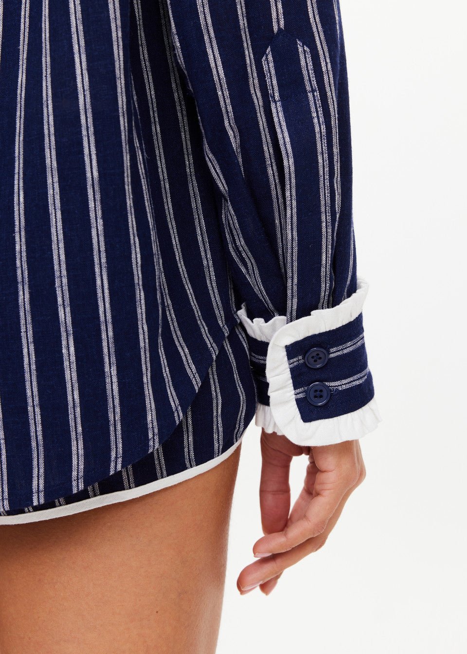 The Upside - Belize Stripe Bobbi Collared Shirt - Kalifornia Jean Bar