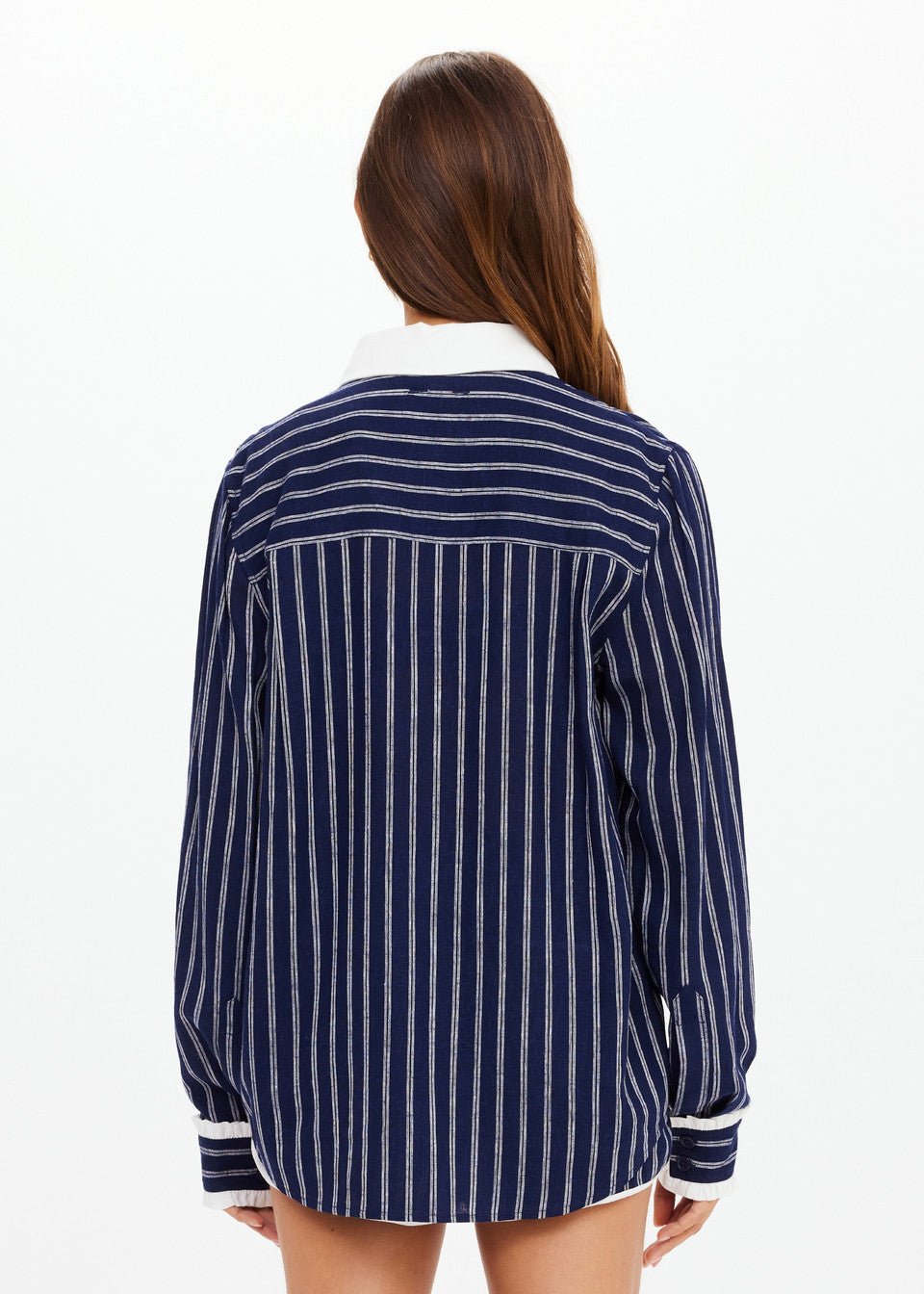The Upside - Belize Stripe Bobbi Collared Shirt - Kalifornia Jean Bar