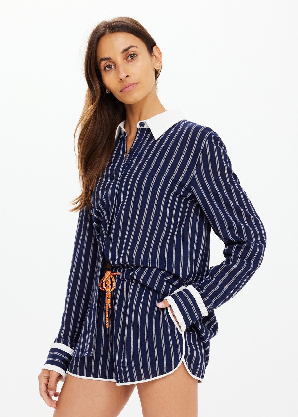 The Upside - Belize Stripe Bobbi Collared Shirt - Kalifornia Jean Bar