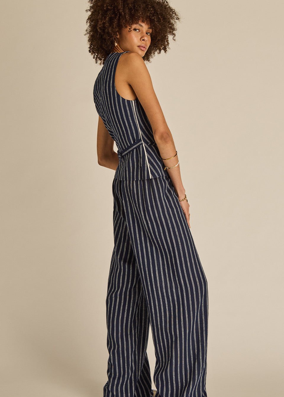 The Upside - Belize Stripe Charli Drawstring Pant - Kalifornia Jean Bar