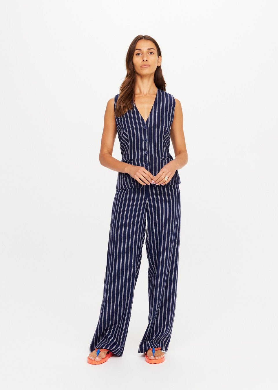 The Upside - Belize Stripe Charli Drawstring Pant - Kalifornia Jean Bar
