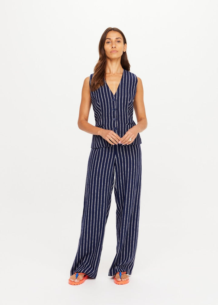 The Upside - Belize Stripe Charli Drawstring Pant - Kalifornia Jean Bar