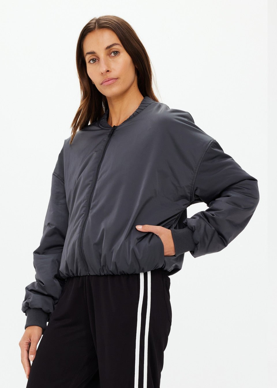 The Upside - Carlotta Cropped Bomber Jacket - Kalifornia Jean Bar