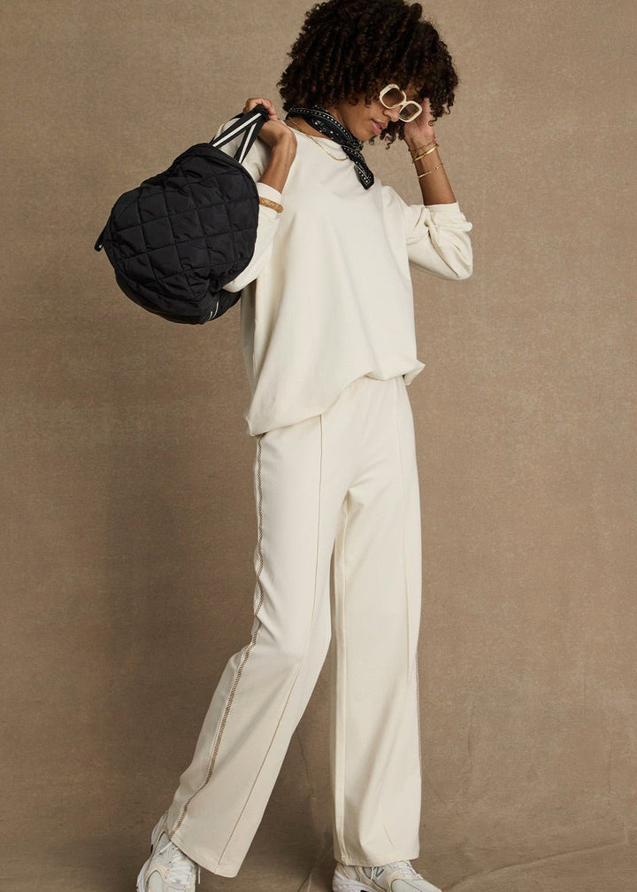 The Upside - Creme Hamsa Milou Wide Leg Pant - Kalifornia Jean Bar