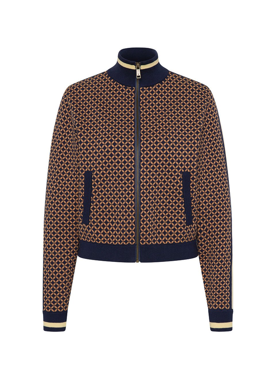 The Upside - Crossroad Margot Knit Jacket in Geo - Kalifornia Jean Bar