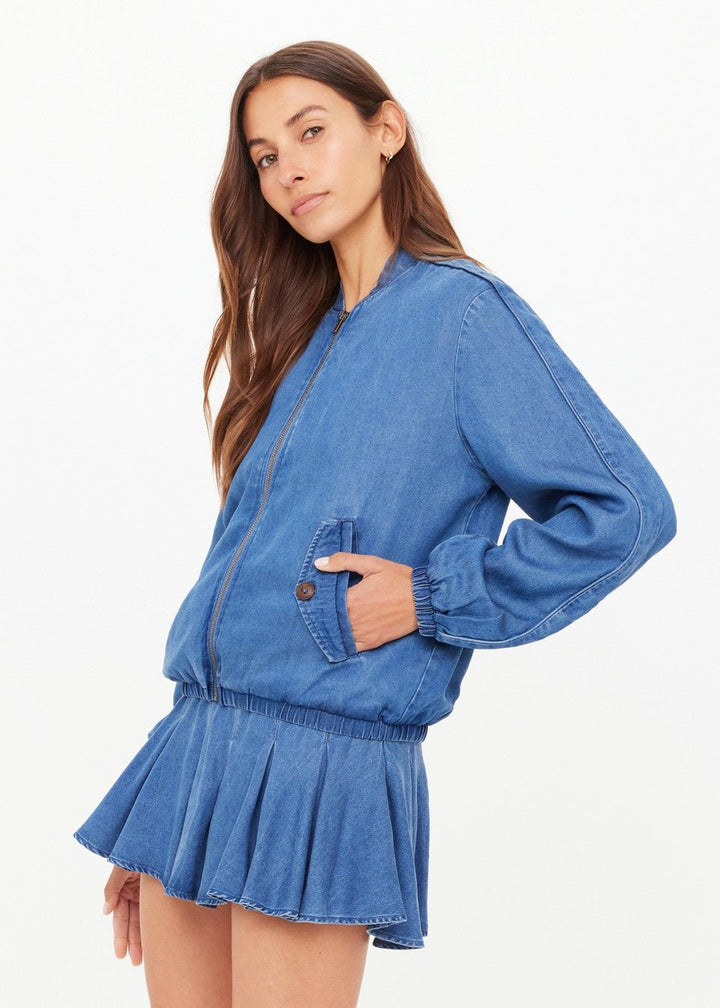 The Upside - Denim Lykke Lexi Bomber Jacket - Kalifornia Jean Bar