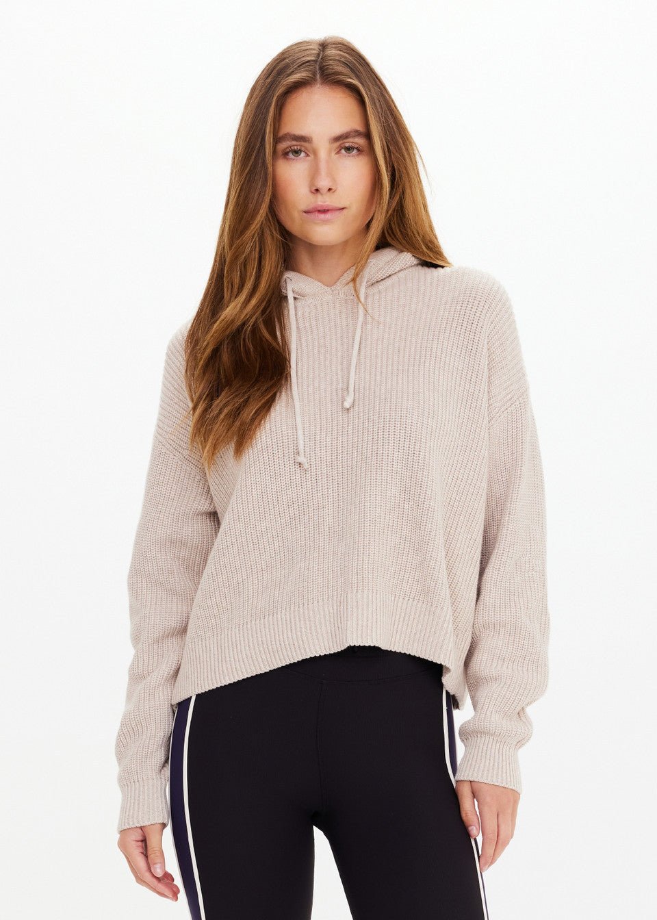 The Upside - Dune Knit Hoodie in Natural - Kalifornia Jean Bar