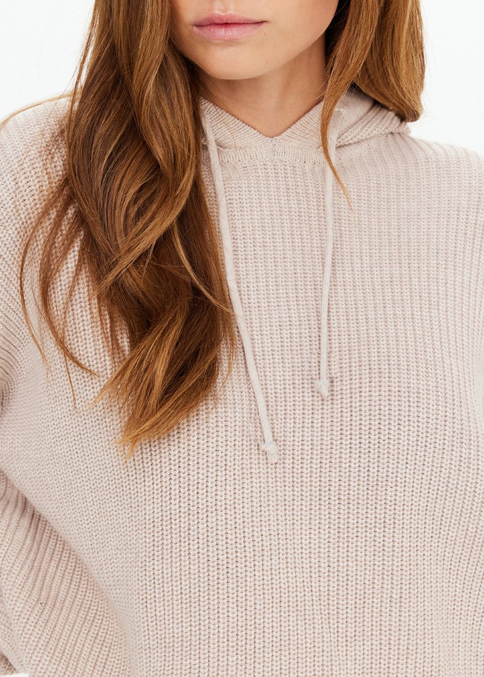 The Upside - Dune Knit Hoodie in Natural - Kalifornia Jean Bar