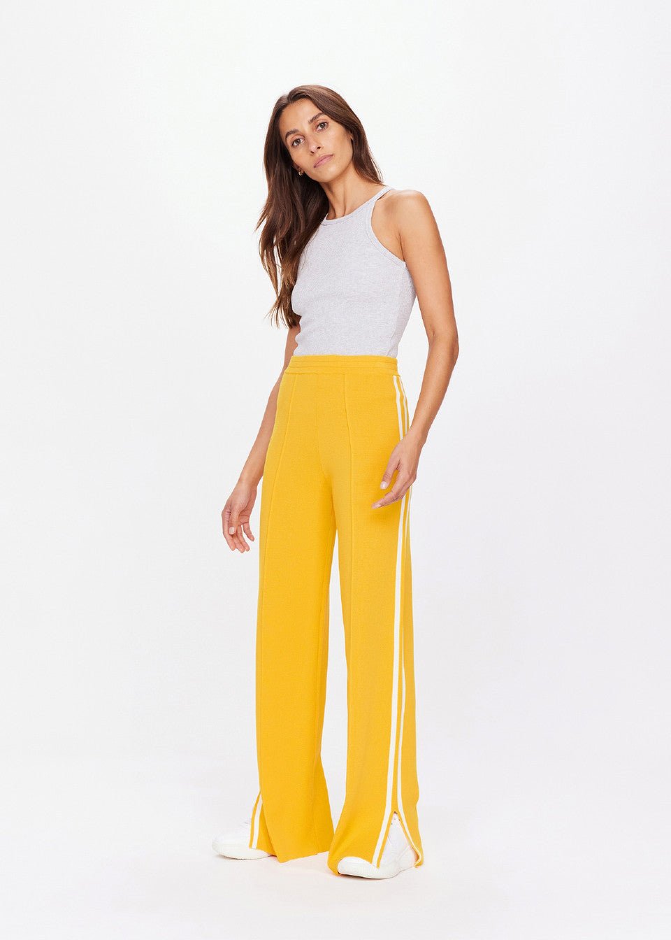 The Upside - Dunes Freya Knit Pant in Marigold - Kalifornia Jean Bar