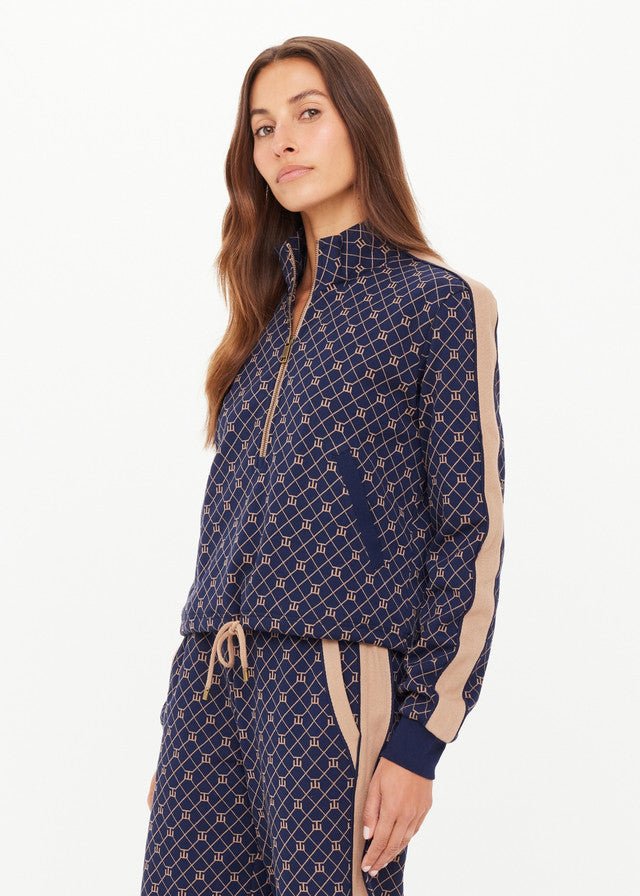 The Upside - Ezra Monogram Morgan Quarter Zip - Kalifornia Jean Bar