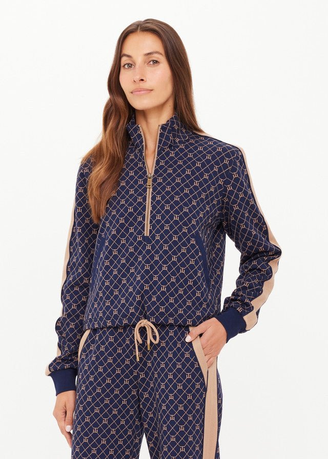 The Upside - Ezra Monogram Morgan Quarter Zip - Kalifornia Jean Bar